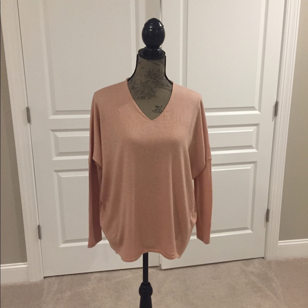NEW! Blush V Neck Slouchy Tunic Top